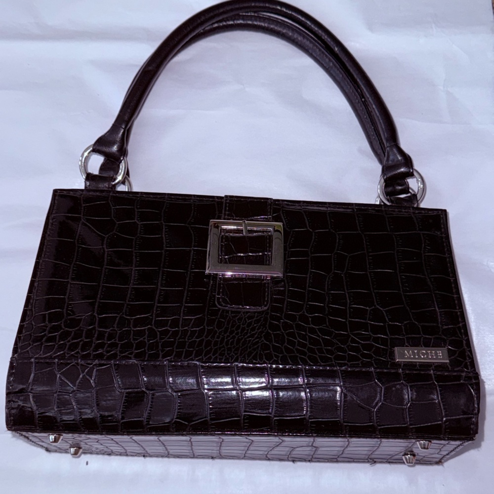 Miche Black Crocodile-Patterned Shell - image 1